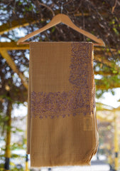 Pashmina Ari Work Shawl D - 127 - Golden