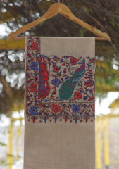 Pashmina Emboridered Shawl D - 163D - M BROWN
