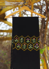 Pashmina Ari Work Shawl D - 133 - Black