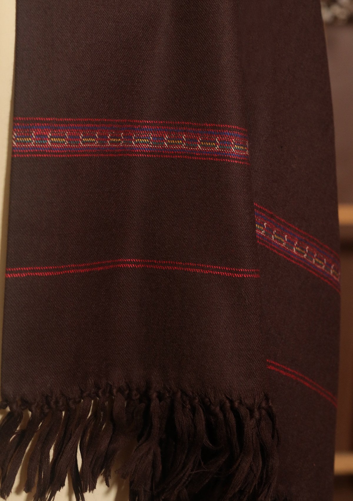 Men Shawls - Wool Shawls - D#216 - D Maroon