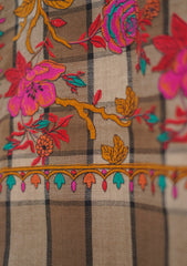 Pashmina Emboridered Shawl D - 183 - BROWN