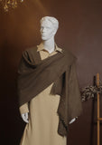 Men Shawls - Wool Shawls - D#214 - CH Brown