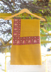 Pashmina Emboridered Shawl D - 168H - Mustard