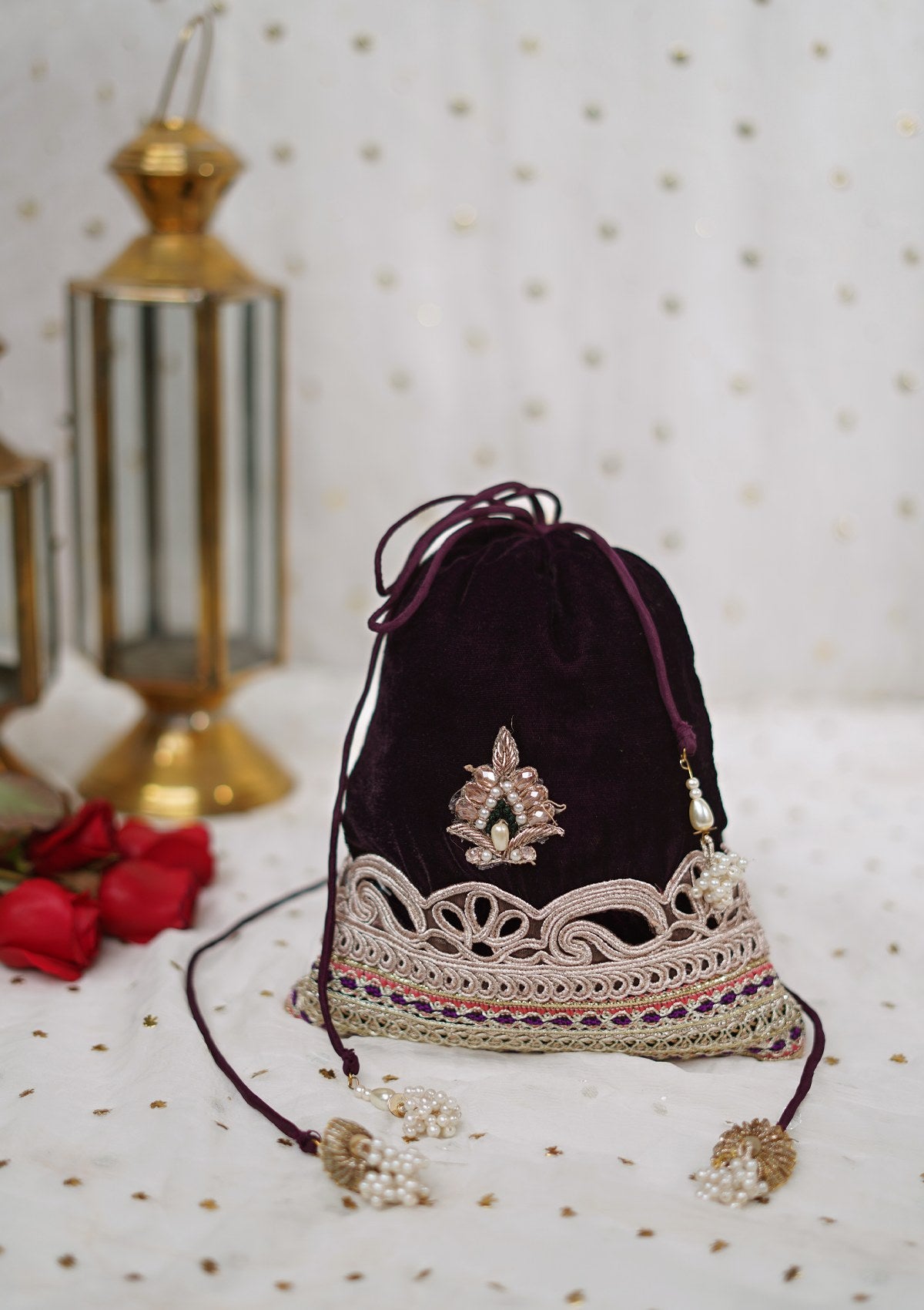 Bags Collection - Sadias Collection - Velvet Potli - D#08