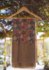 Wool Ari Work Shawl D - 1B - Brown