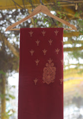 Wool Emboridered Shawl D - 01 - MAROON