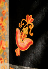 Pashmina Ari Work Shawl D - 106 - Black