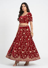 Embroidered Velvet Sitari Work - ASPL#130