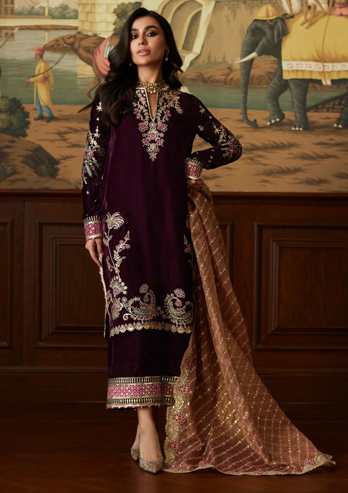 Winter Collection - Mina Hasan - Velvet Luxe - Ayesha