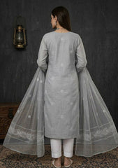 Formals - Riwaj - Fancy 26 -  Ari & Mukesh Work - 2 Pcs - D#01 - Grey