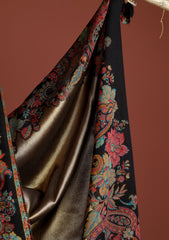 Pashmina Zari Jamawar Shawl D - 61 - Black