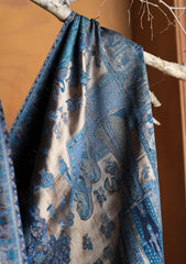 Pashmina Zari Jamawar Shawl D#58 - N Blue