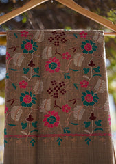 Wool Ari Work Shawl D - 1B - Brown