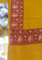 Pashmina Emboridered Shawl D - 168H - Mustard