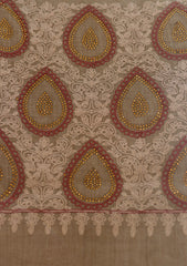 Wool Ari Work Shawl D - 38 - BROWN