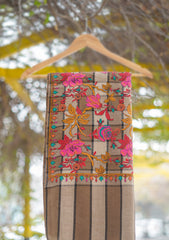 Pashmina Emboridered Shawl D - 183 - BROWN