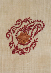 Pashmina Ari Work Shawl D - 132 - L Brown