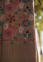 Wool Ari Work Shawl D - 1B - Brown