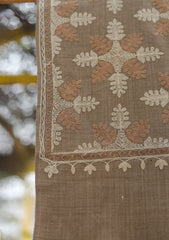 Wool Ari Work Shawl D - 21T - L BROWN