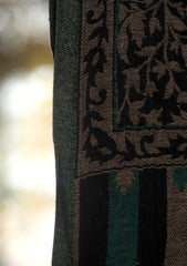 Pure Pashmina Kaani Jamawar Shawl D - 108 - BLACK