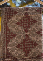 Wool Ari Work Shawl D - 8 - Brown