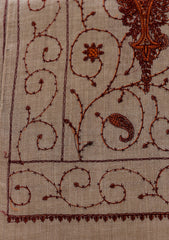 Wool Emboridered Shawl D - 02C - D SKIN