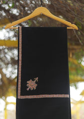 Pashmina Emboridered Shawl D - 149B - BLACK