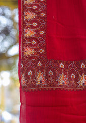 Pashmina Emboridered Shawl D - 168 - Maroon