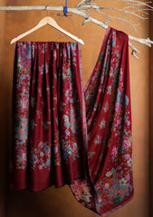 Pashmina Jamawar Shawl D#108 - Maroon