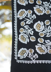 Pashmina Emboridered Shawl D - 184 - BLACK