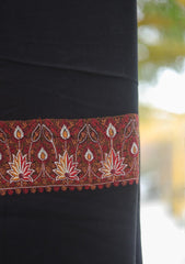 Pashmina Emboridered Shawl D - 157 - BLACK