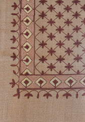 Wool Ari Work Shawl D - 22 - Brown