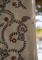 Wool Needle Work Shawl D - 45U - L Mouse