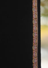 Pashmina Emboridered Shawl D - 149B - BLACK