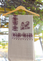 Wool Ari Work Shawl D - 26 - G Brown