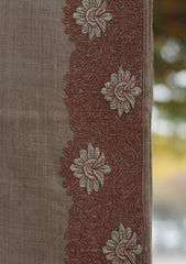Wool Emboridered Shawl D - 03A - SKIN