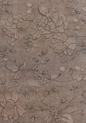 Wool Emboridered Shawl D - 06 - L BROWN