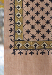 Wool Ari Work Shawl D - 22 - BEIGE