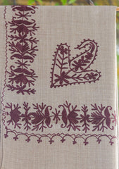 Wool Ari Work Shawl D - 26 - G Brown