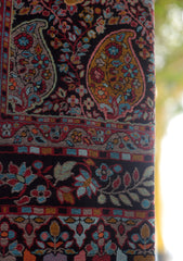 Pure Pashmina Kaani Jamawar Shawl D - 117 - BLACK