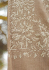 Pashmina Ari Work Shawl D - 137 - L Brown
