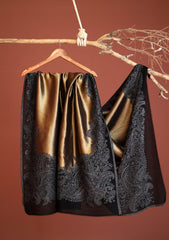 Pashmina Zari Jamawar Shawl D - 04 - Black