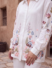 Pret - Moven - Dainty Embroidered Co-Ord Set - White