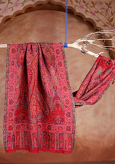 Pashmina Jamawar Scarf D#92 - Red