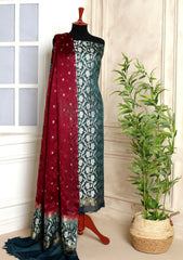 Formals - Fancy Closet - 2 pcs Suit - Chiffon Jamawar D#76 Zink