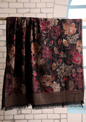 Karandi Embroidered Shawl D#17 - Black