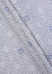 Elite Men Compact Yarn Selvage Cotton & Jacquard Fabric - B Grey