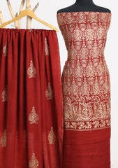 Winter - Riwaj - Pashmina Embroidered Suit - D#02 - Maroon