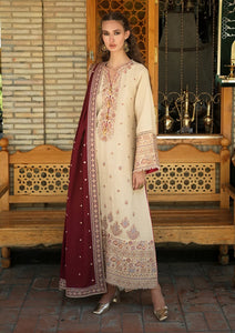 Winter - Mushq - Hemline Bukhara - Unstitched 26 - Frosted Dome