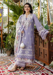 Lawn - Elaf Premium - E.Craft - Chikankari - EEC-5A LAVENDER LOVE